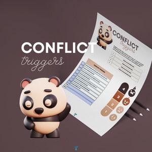 Conflict Triggers Worksheet Printable for Kids & Teens-Child Therapy Counseling Mental Health CBT