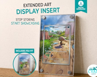 Marco de exhibición de arte extendido de Paldean WOOPER de Phantasmal Flames 102/094 / Inserto imprimible de tarjeta Pokémon
