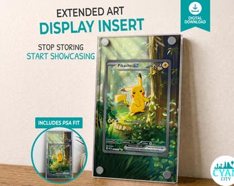 Héroes Ascendidos 276/217 PIKACHU EX Marco de exhibición de arte extendido / Inserto imprimible de tarjeta Pokémon