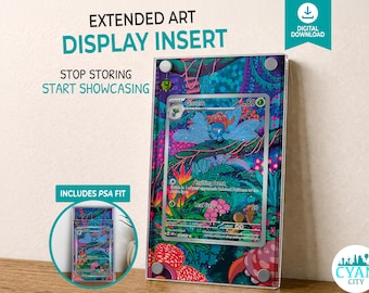 Marco de exhibición extendido de arte de Obsidian Flames 198/197 GLOOM / Inserto imprimible de tarjeta Pokémon