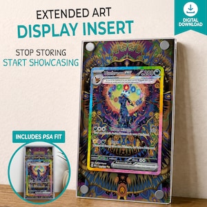 Marco de exhibición de arte extendido de UMBREON EX / Inserto imprimible de tarjeta Pokémon / Evoluciones prismáticas 161/131