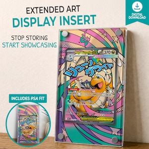 MEGA DRAGONITE EX Extended Art Display Frame | Pokémon Card Printable Insert | Ascended Heroes 271/217