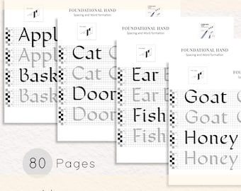 Foundational Hand Calligraphy Workbook: A4 Practice Sheets (Digital Download)