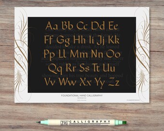 Foundational Hand Calligraphy Workbook: Lettering Guide (Digital Download)