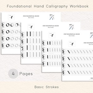 Calligraphy Practice, Worksheet, 80 Pages A4 Learn Calligraphy Skills, Foundational Hand Script, Workbook, Basic Strokes to Alphabets, Words