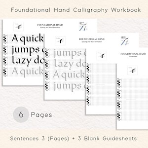 Calligraphy Practice, Worksheet, 80 Pages A4 Learn Calligraphy Skills, Foundational Hand Script, Workbook, Basic Strokes to Alphabets, Words