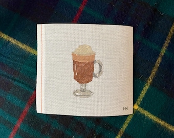 Irish Coffee Handpainted Needlepoint Canvas