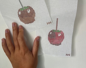 Caramel Apple Candy Apple Needlepoint Canvas