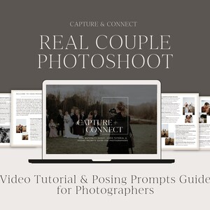 Real Couple Photoshoot Video Tutorial & Posing Prompts Guide for Photographers