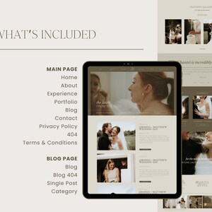 K&ouml;nnte beinhalten: Ein Website-Mockup, das die verschiedenen Seiten zeigt, die in einem Website-Design enthalten sind. Die Seiten umfassen Startseite, &Uuml;ber uns, Erfahrung, Portfolio, Blog, Kontakt, Datenschutzrichtlinie, 404, Nutzungsbedingungen, Blog, Blog 404, Einzelbeitrag und Kategorie.