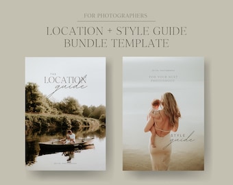 Location & Style Guide Template Bundle for Photographers, Client Guides, Style Guide, Location Guide, Canva Template, Editable, Photography