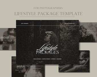 Lifestyle Photography Packages Template, Milestone Photography Pricing, Photography Pricing, Pricing Guide, Canva Template, Editable