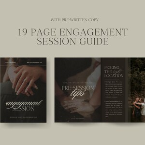 Canva Engagement Photography Client Welcome Packet | Customizable Engagement Wedding Guide Template With Pre-Written Content image 4