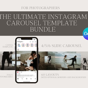 Instagram Carousel Template for Photographers | Ultimate Carousel Bundle | Instagram Template for Photographers | Canva Template | Editable