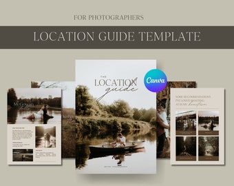 Location Guide Template for Photographers, Photography Guide, Client Template Guide, Canva Template, Customizable