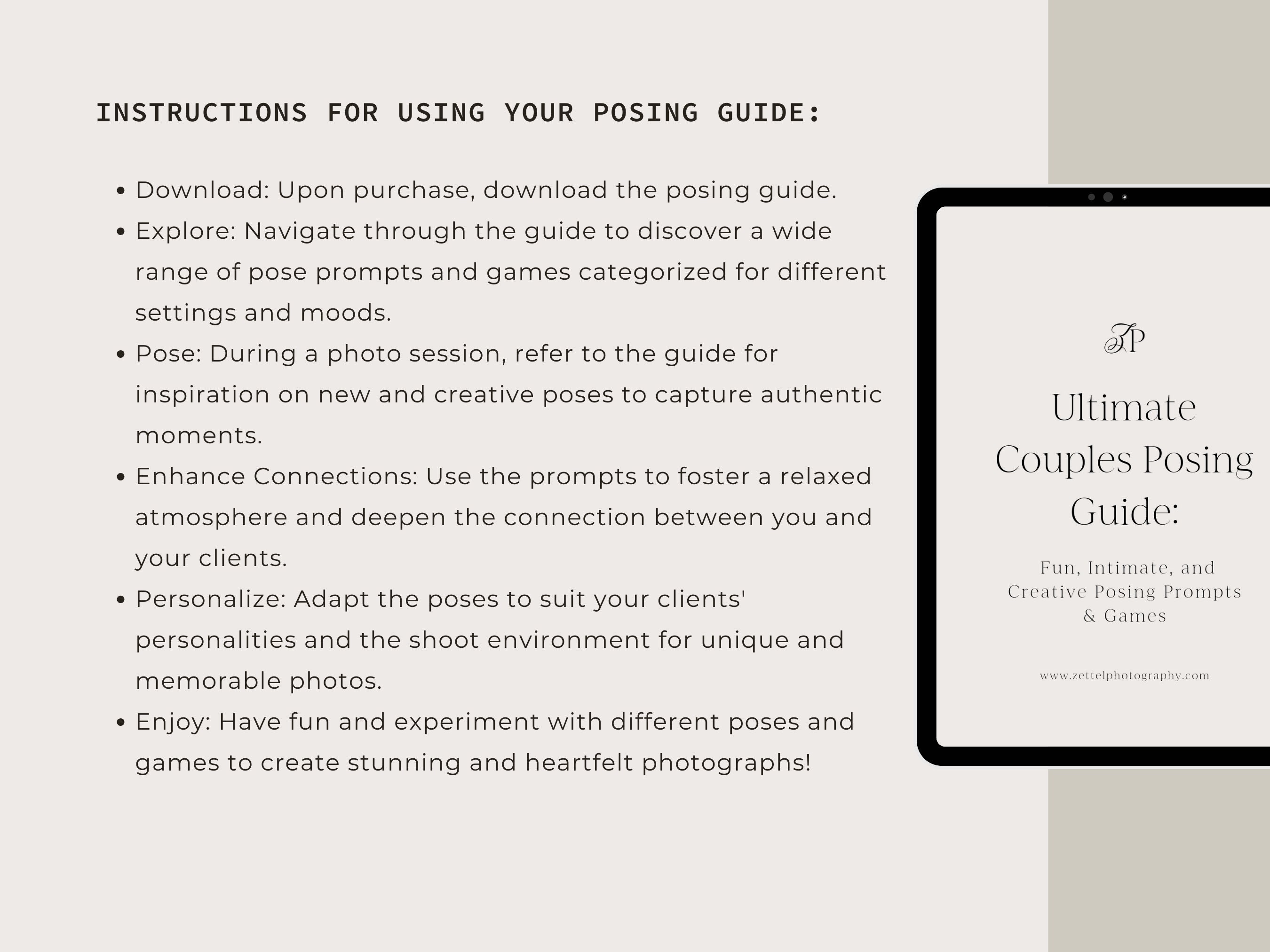 The Ultimate Couples Posing Guide for Photographers, Posing Prompts ...