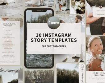 Plantilla de Canva para historias de Instagram para fotógrafos, historias de IG personalizables, contenido para redes sociales
