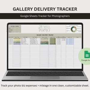 Gallery Delivery Tracker Google Sheets Template for Photographers, Deadline Tracker, Photographer Business Tool, Client Management CRM