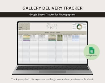 Gallery Delivery Tracker Google Sheets Template for Photographers, Deadline Tracker, Photographer Business Tool, Client Management CRM