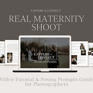 Real Maternity Shoot: Video Tutorial & Posing Prompts Guide for Photographers