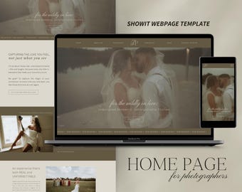 Showit Home Page for Photographers, Website Template, Webpage Template, with Pre-written Content, Showit Website, Professional Website