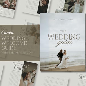 CANVA Wedding Photography Client Guide with Content, Pre-written Welcome Guide, Editable Template with Copy