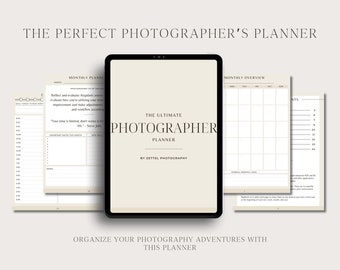 Digital Planner for Photographers, Daily, Weekly, Monthly Planning, Photography Business Tool 2026 Planner Organizer Template, PDF Fillable