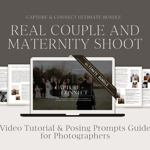 Real Couple and Maternity Shoot: Video Tutorial & Posing Prompts Guide for Photographers