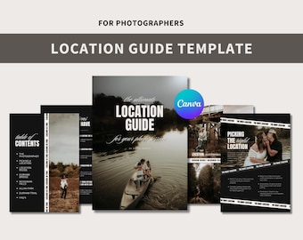 Canva Location Guide Template | Customizable Client Welcome Packet Photography Business Marketing Tool