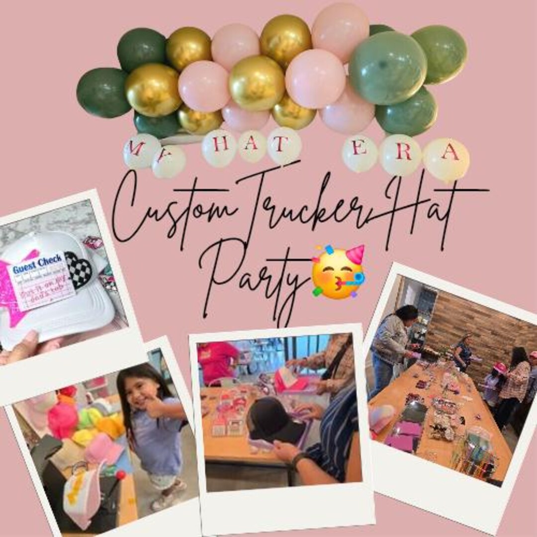 Trucker Hat Party & Patch Bar (up to 10 Guests) | Mobile Hat Party ...