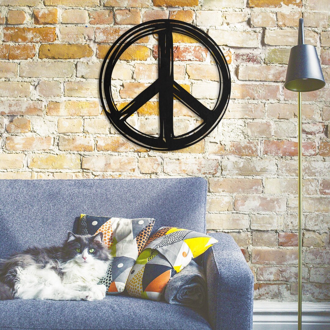 Peace Sign Wall Art Metal Peace Sign Peace Symbol Peace Etsy