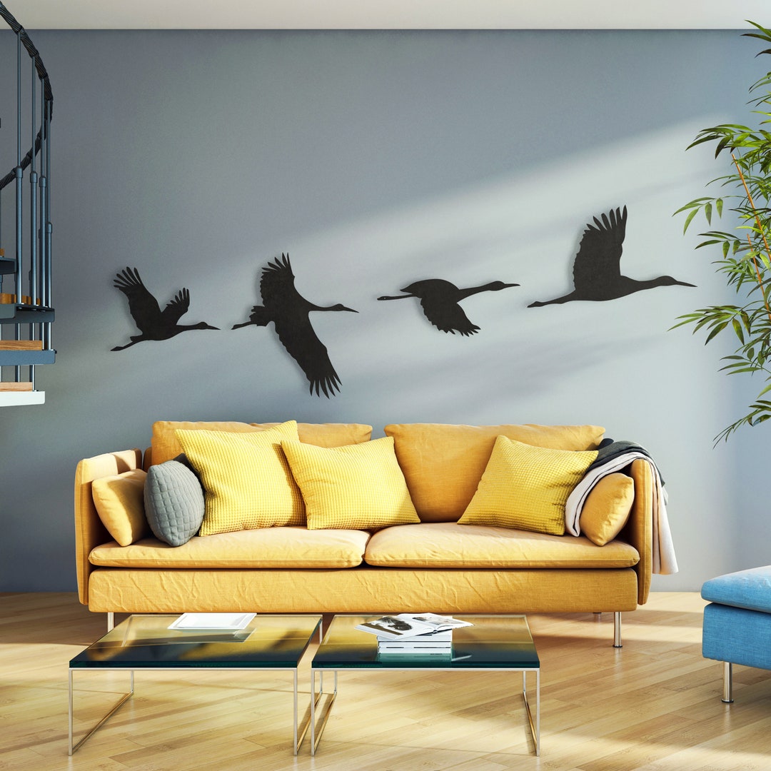 Birds Metal Wall Art, Gift for Mom, Christmas Gift, Flock of Birds