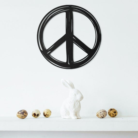 Peace Sign Wall Art Metal Peace Sign Peace Symbol Peace Etsy