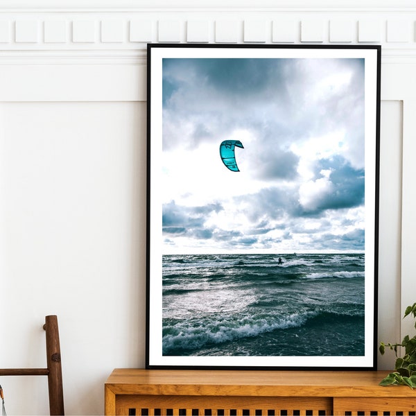 KiteSurf Printable Wall Photo, KiteSurf Wall Photo Decoration