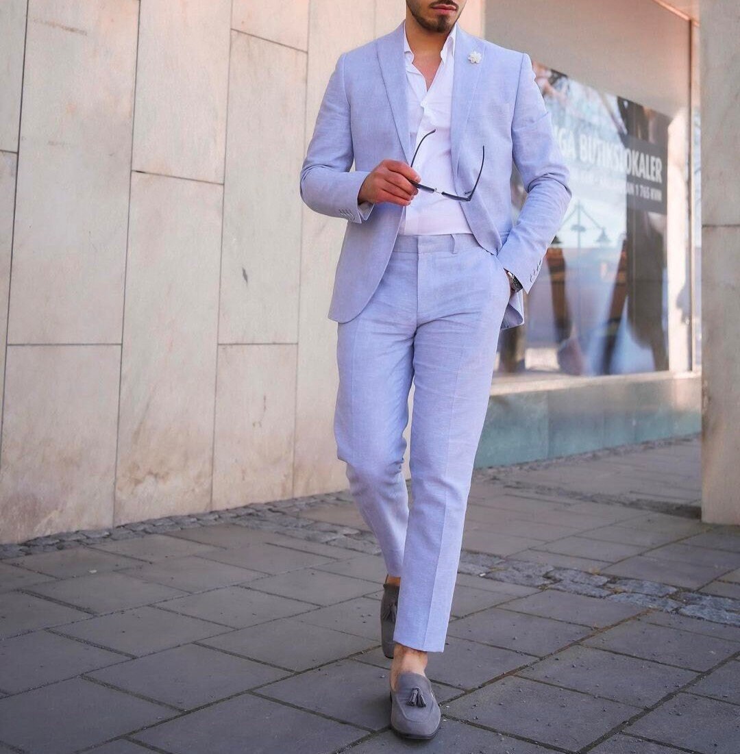 Mens Coat Pants 2 Piece Suits for Men Slim Fit Suits Men Beach Etsy