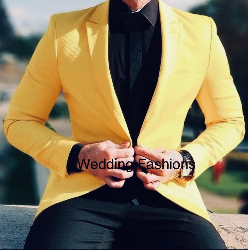 Mens yellow blazer Clearance