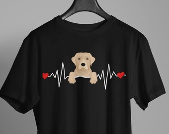 Labrador Heartbeat T-Shirt: Dog Mum Gift