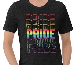 Pride T-Shirt - Unisex Rainbow Fist Logo LGBTQ Flag Tee | Gay Pride Gift | Pride Week/Month Shirt Unisex t-shirt
