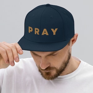 Religious Gift Pray Cap Logo - Religious Snapback Cap | Christian Classic Cap | Faith Headwear | Men&#39;s & Women&#39;s Embroidered Hats  cool caps