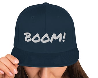 Snapback Cap Boom Logo cool SnapBack streetwear cap  one size fits all SnapBack
