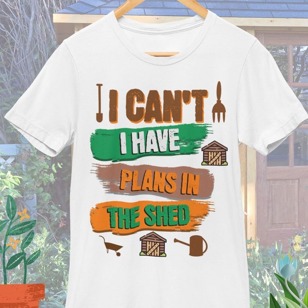 Gardener Shed T-Shirt, Funny Gardening Tee, Allotment Lover Gift, Vintage Garden Shirt, Potting Shed & Man Cave Top, Gardener Life Apparel