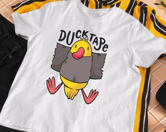 Funny Graphic Duck T Shirt - Funny Tee  Duck Tape Print novelty t shirt for him or her ideal Birthday or Christmas Gift