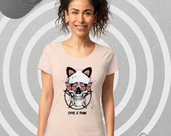 Camiseta punk de mujer, diseño punk de vapor gótico ideal para festivales punk - Camiseta punk