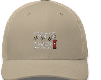Prezent dla listonosza - zabawna haftowana czapka Trucker - świetny prezent urodzinowy lub świąteczny / upominek dla listonosza lub czapka Trucker