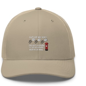 Regalo de cartero - gorra de camionero bordada divertida - un gran cumpleaños o regalo de Navidad / regalo para un cartero o gorra de camionero de cartero