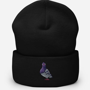 Pigeon Fanciers Embroidered Beanie Hat  - a great birthday or Christmas present / gift for a pigeon owner /like pigeon