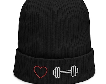 Gym Hat - a unique  gym beanie for a gym goer best hats for the gym embroidered  fitness headwear