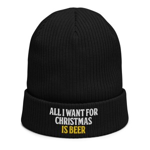 Beer Lovers Hat - lustige bestickte Beanie Mütze - ein tolles Geburtstags- oder Weihnachtsgeschenk für jemanden, der Bier liebt