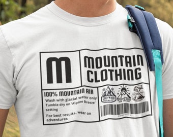 Mountain Label T-Shirt: Hiking, Rock Climbing Tee
