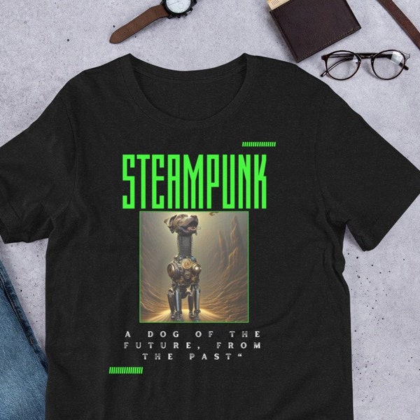 Steampunk  Robot Dog - T-Shirt Unique Custom Design for Steampunk Fans - Perfect Gift"
